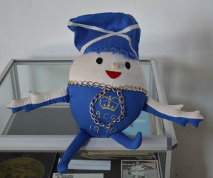 The Edinburgh 1970 mascot which joined our touring exhibition in Irvine!