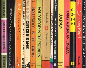 A selection of titles from Lindsay Anderson's book collection.