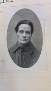 Photograph of female patient taken on admission to Stirling District Asylum.