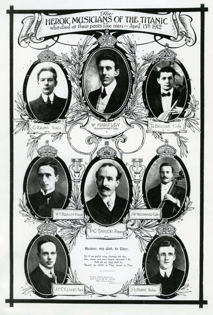 Heroic musicians of the Titanic poster